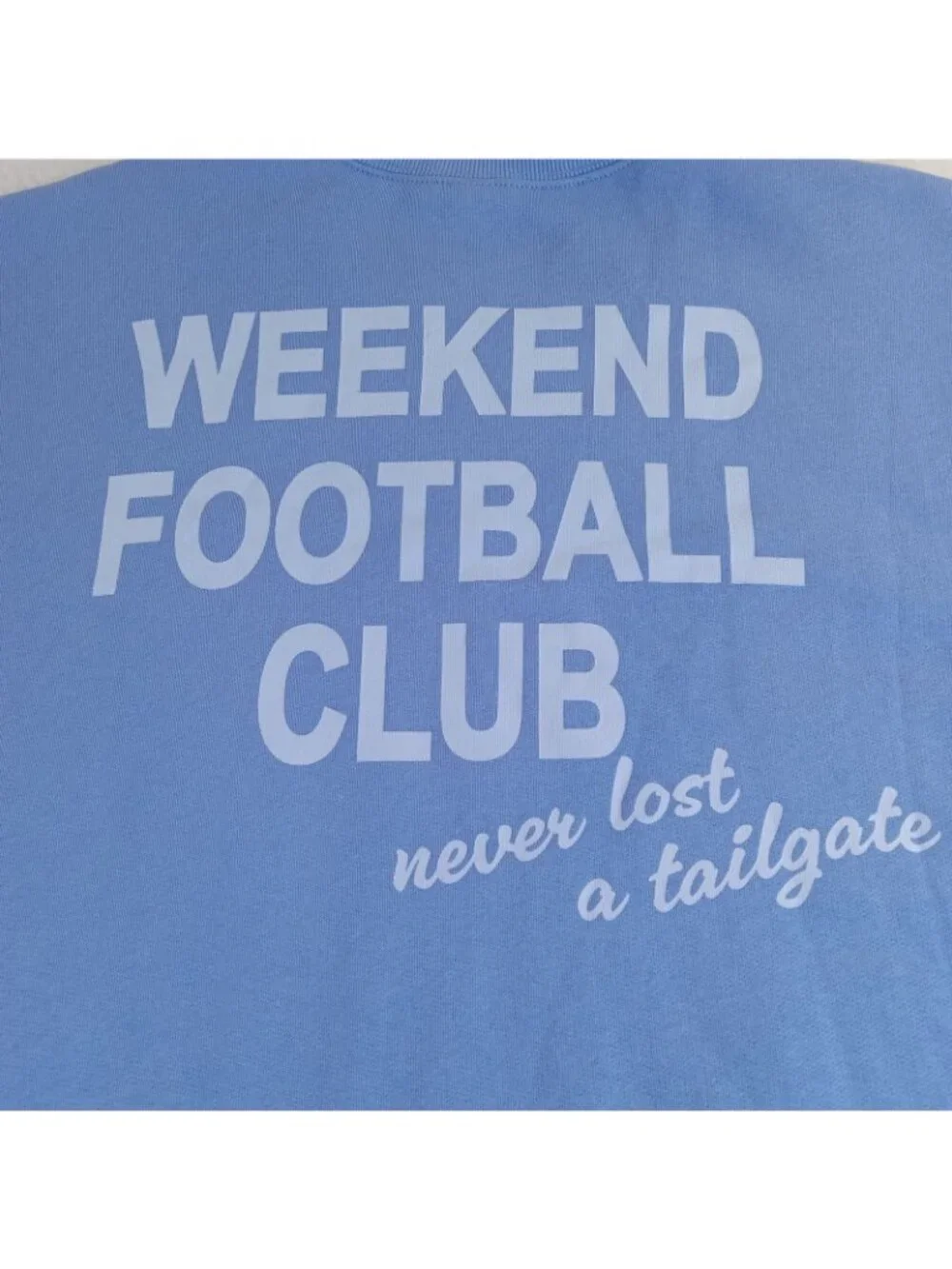 Wild Fable Women's Boxy Oversized Sweatshirt Blue Weekend Football Club Size M - Picture 13 of 14